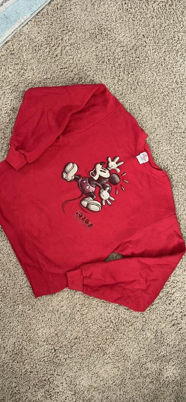 Rare vintage disney mickey mouse jumping - crew neck size S Small (unisex)